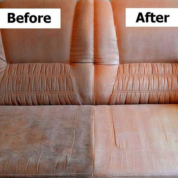Before and After Upholstery cleaning in Frisco
